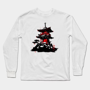 Japanese temple painting Long Sleeve T-Shirt